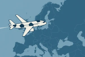 Fodboldfly over Europa – stiliseret kort og sportsrejser i fokus