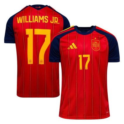 Spanien Hjemmebanetrøje VM 2026 WILLIAMS JR. 17 - adidas, størrelse Small
